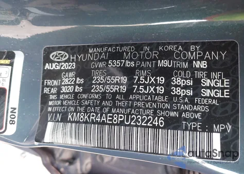 2023 Hyundai Ioniq 5 Limited z USA, uszkodzony, nr VIN KM8KR4AE8PU232246